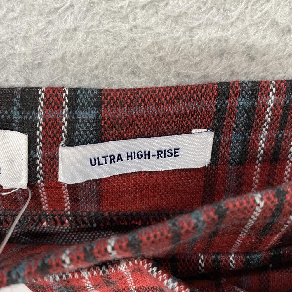 Hollister Skort Womens‎ Small Ultra High Rise Red Plaid Wrap Academia Shorts - Picture 8 of 16